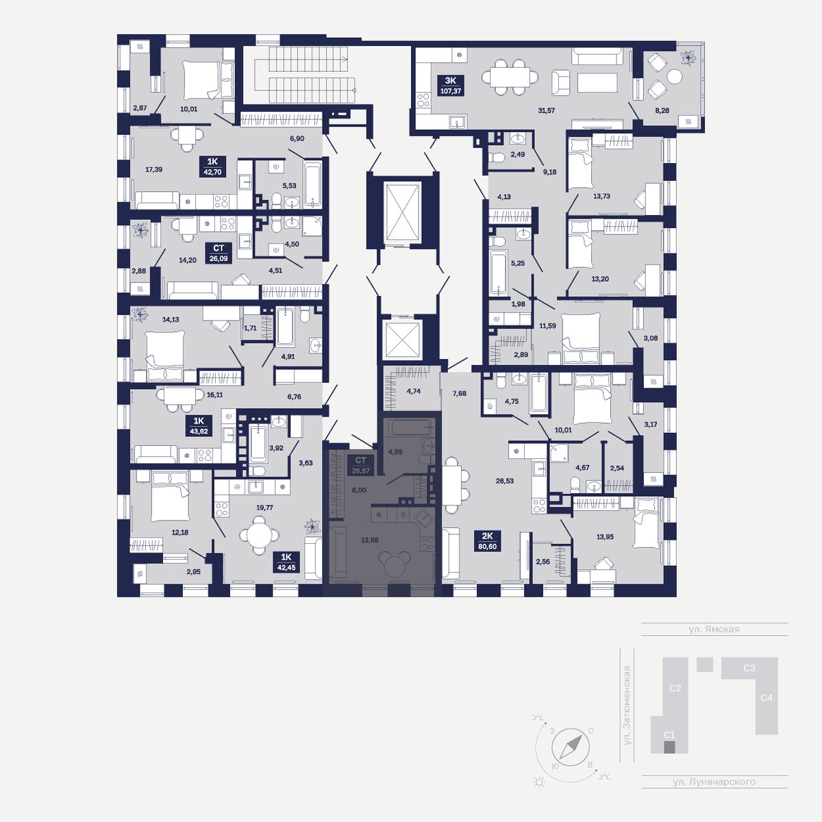 Планировка Студия 3