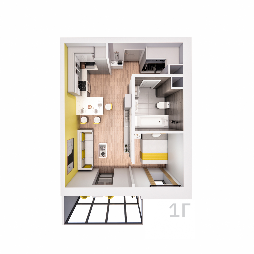 Планировка Студия 3