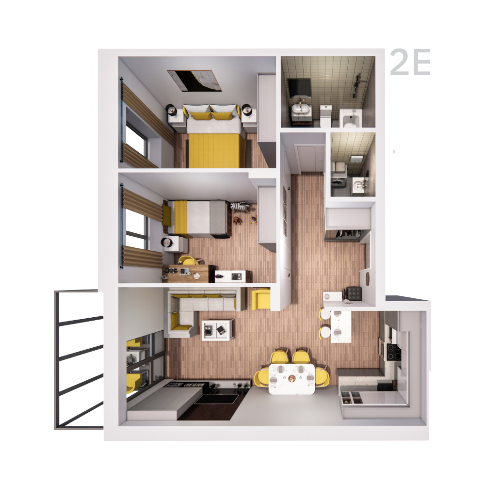 Планировка 2-комн. 3