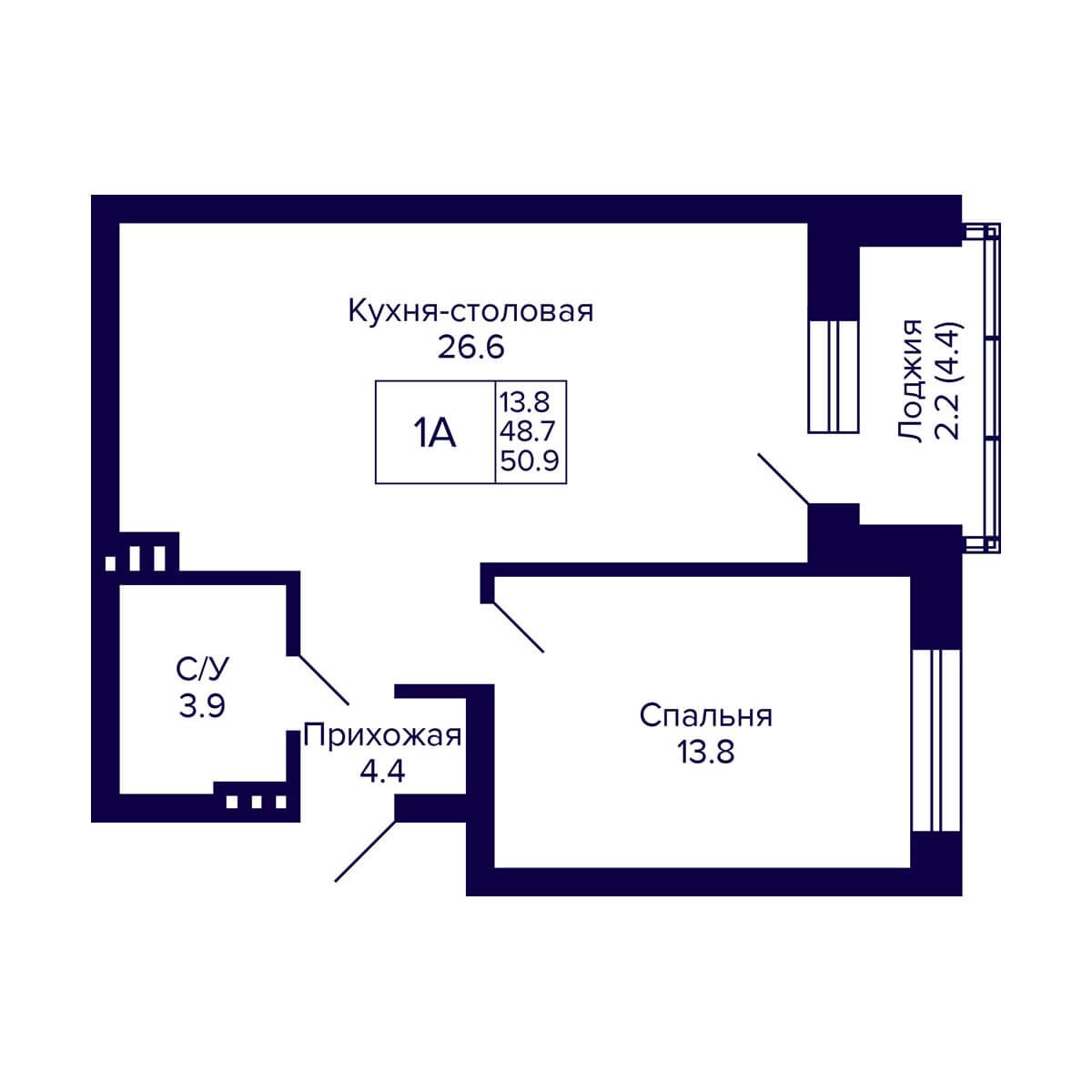 Планировка 1-комн.