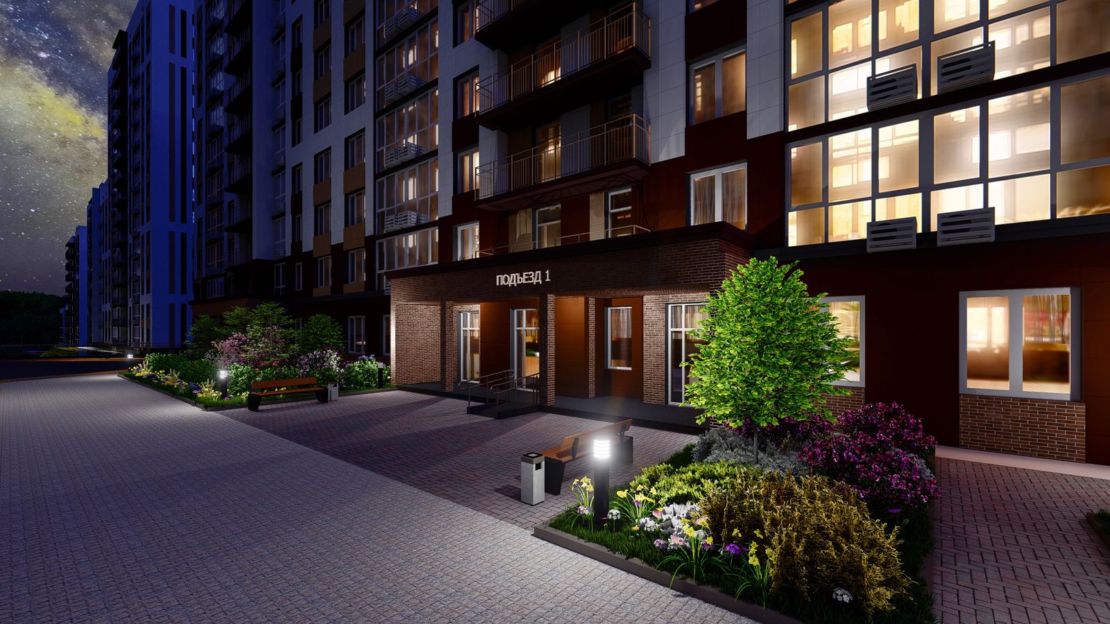 1-комнатная, 47.43 м², № 4 в Меридианы Улисса