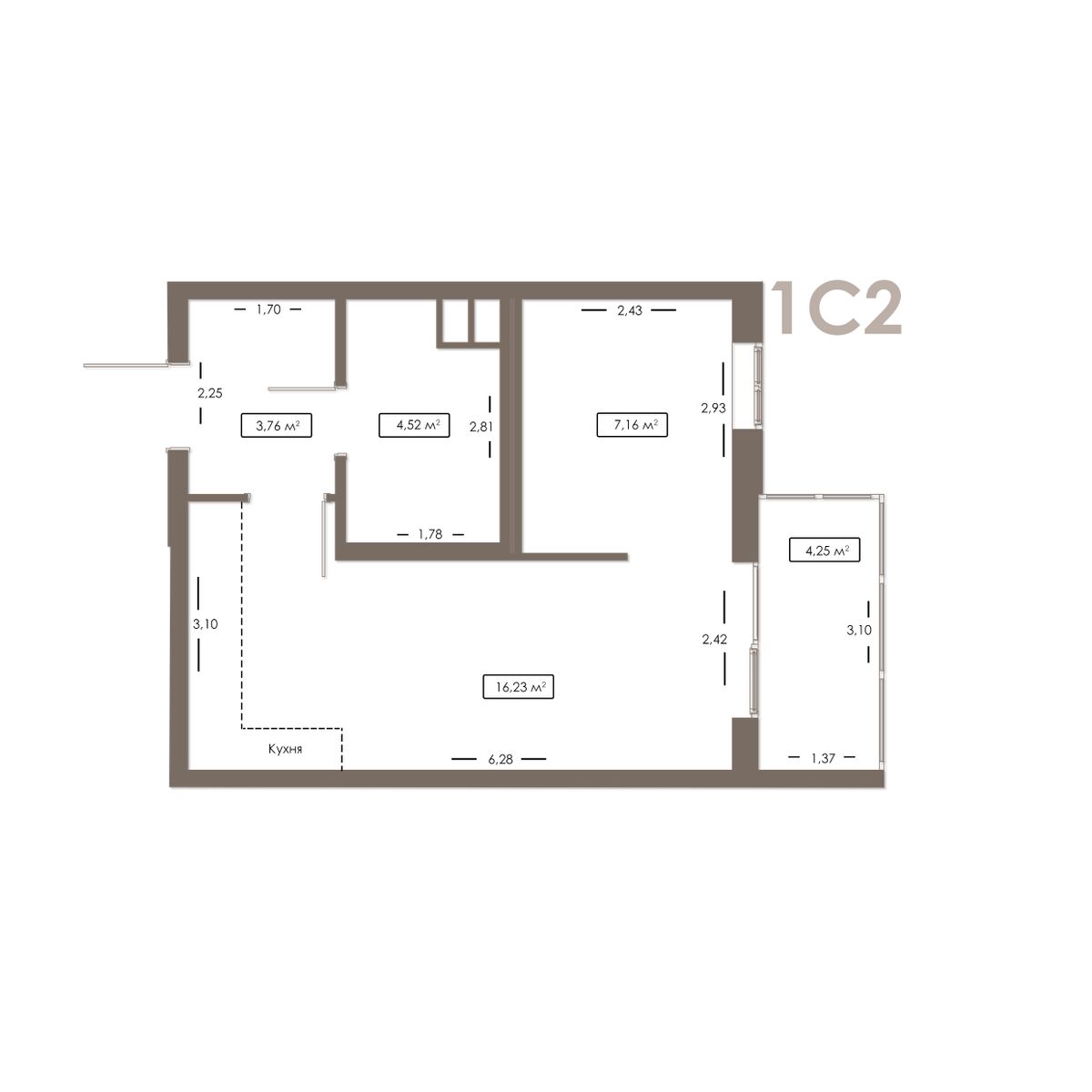 Планировка Студия 6