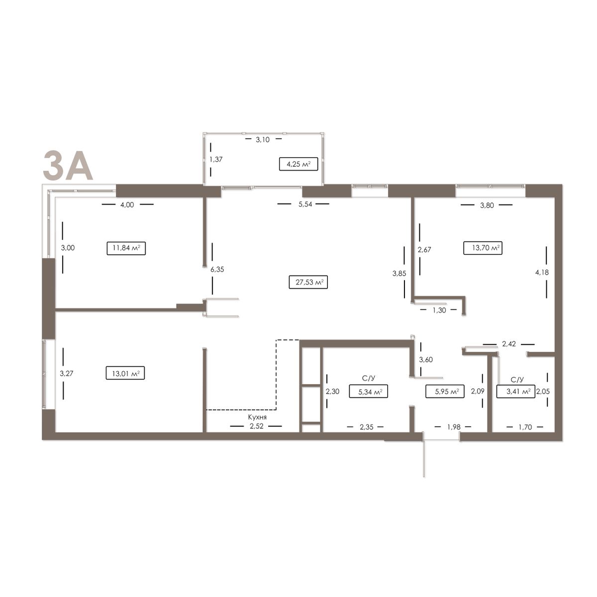 Планировка 3-комн. 6