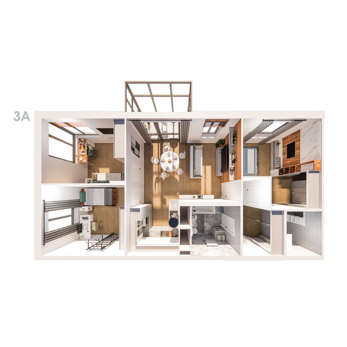 Планировка 3-комн. 4