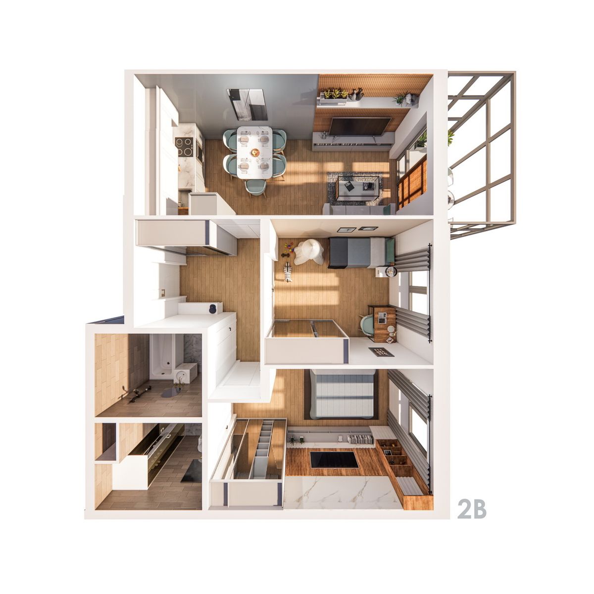 Планировка 2-комн. 4