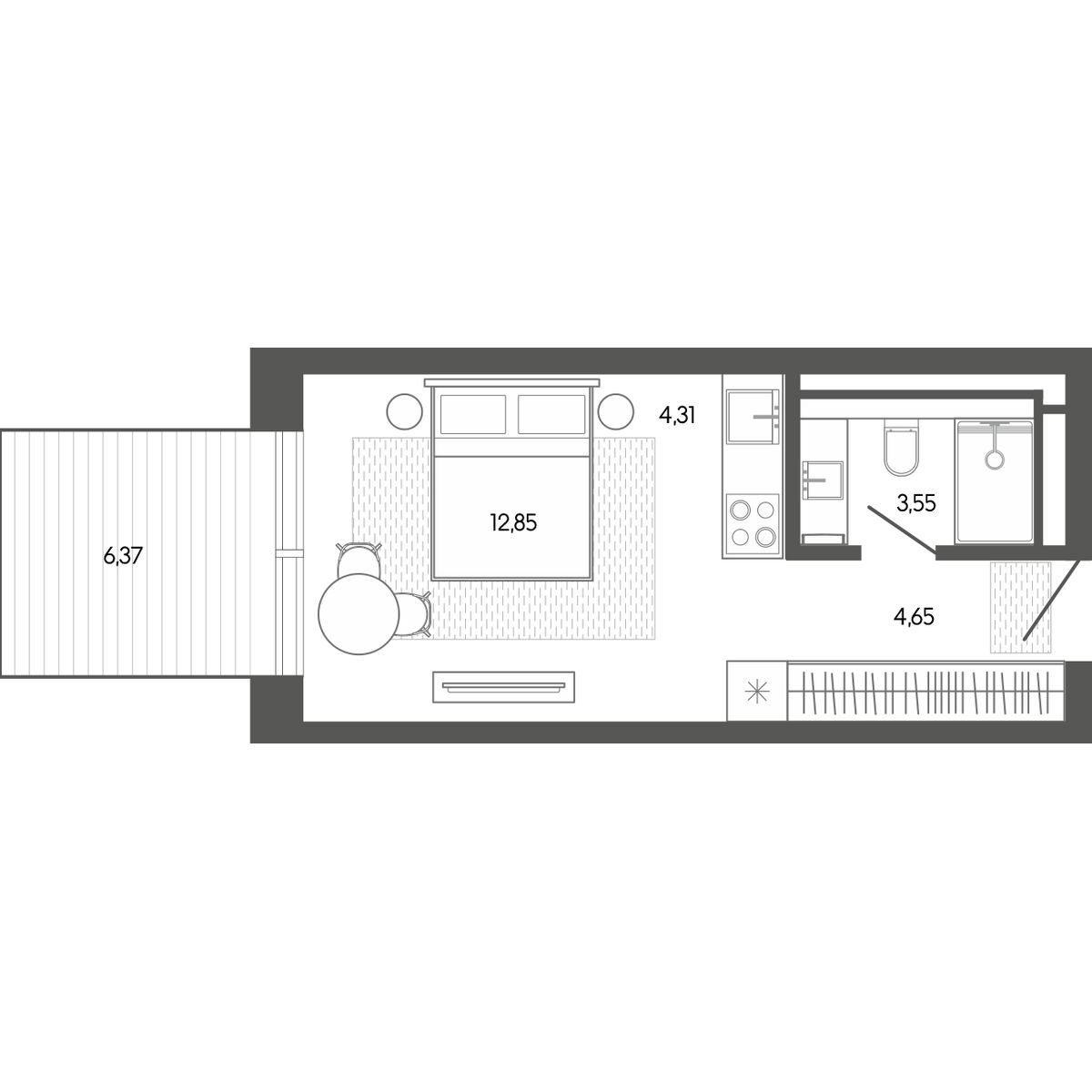 Планировка 31,26 м²