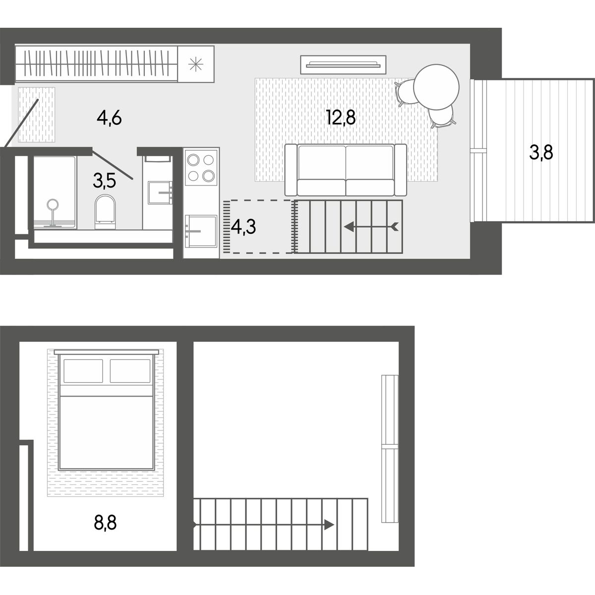 Планировка 38,05 м²