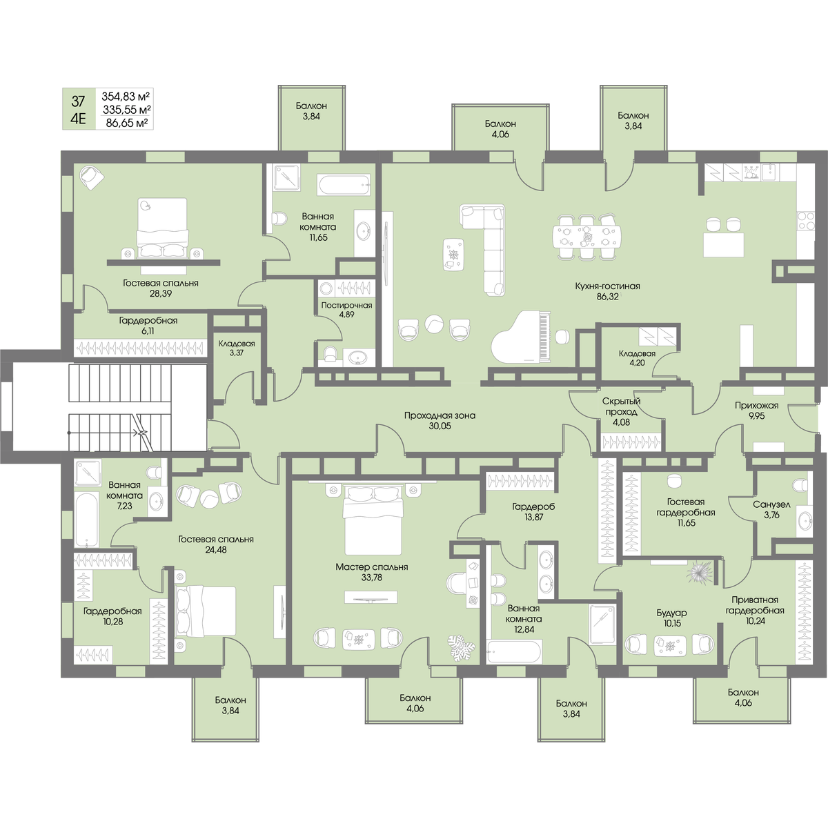 Планировка 3-комн.