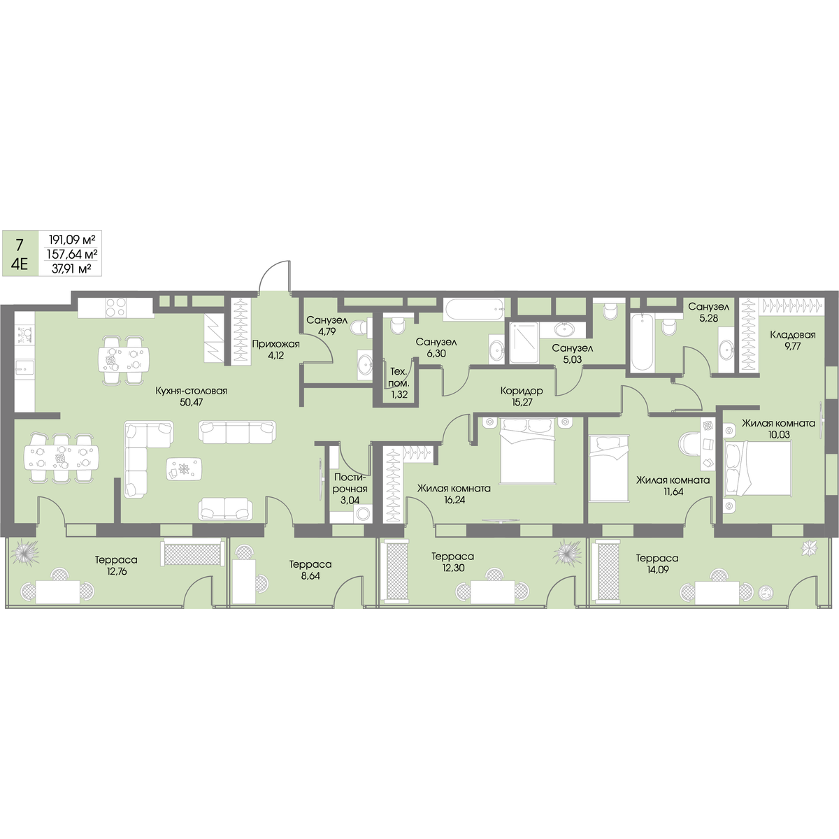 Планировка 3-комн.