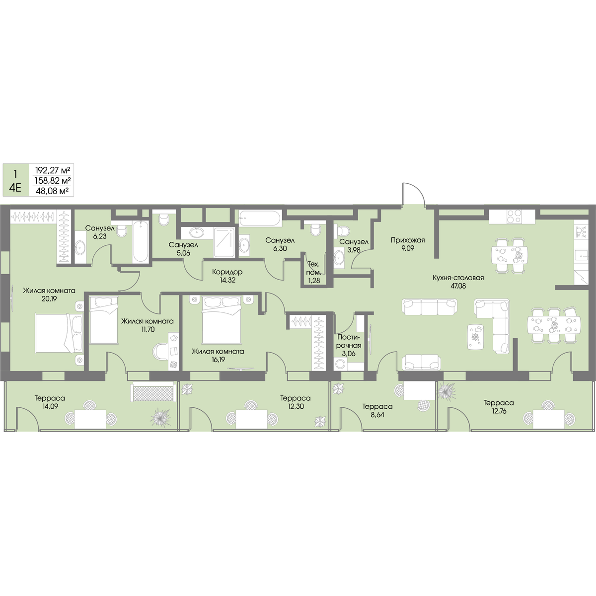 Планировка 3-комн.