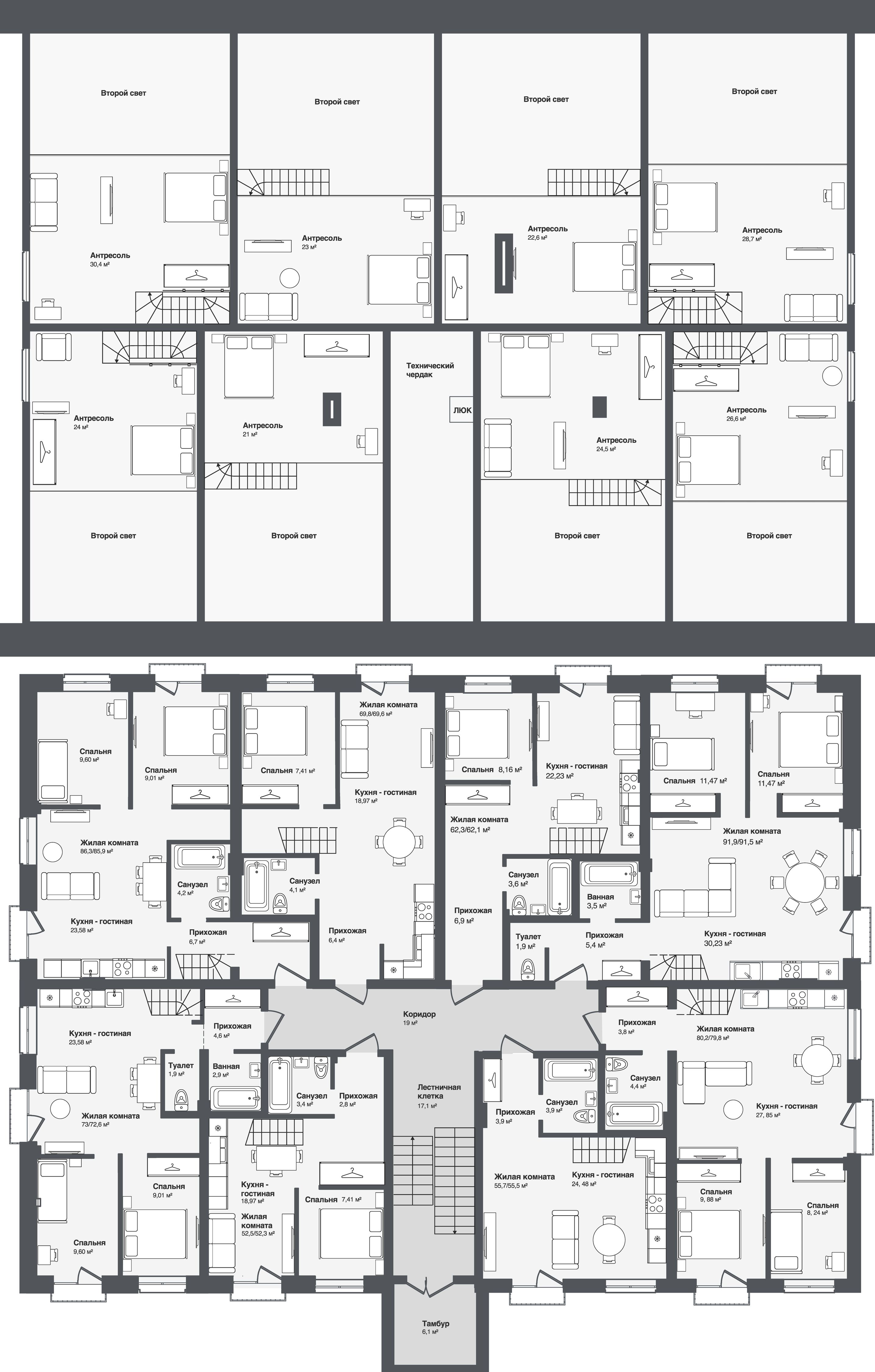 3-комнатная квартира, 72.96 кв.м, Мечта, изображение-14