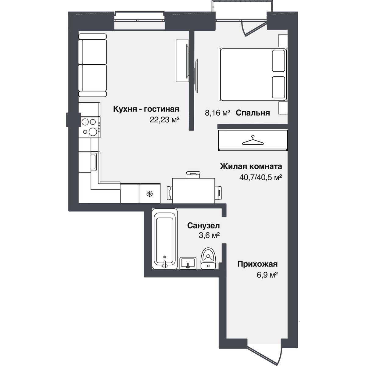 Планировка 2-комн.