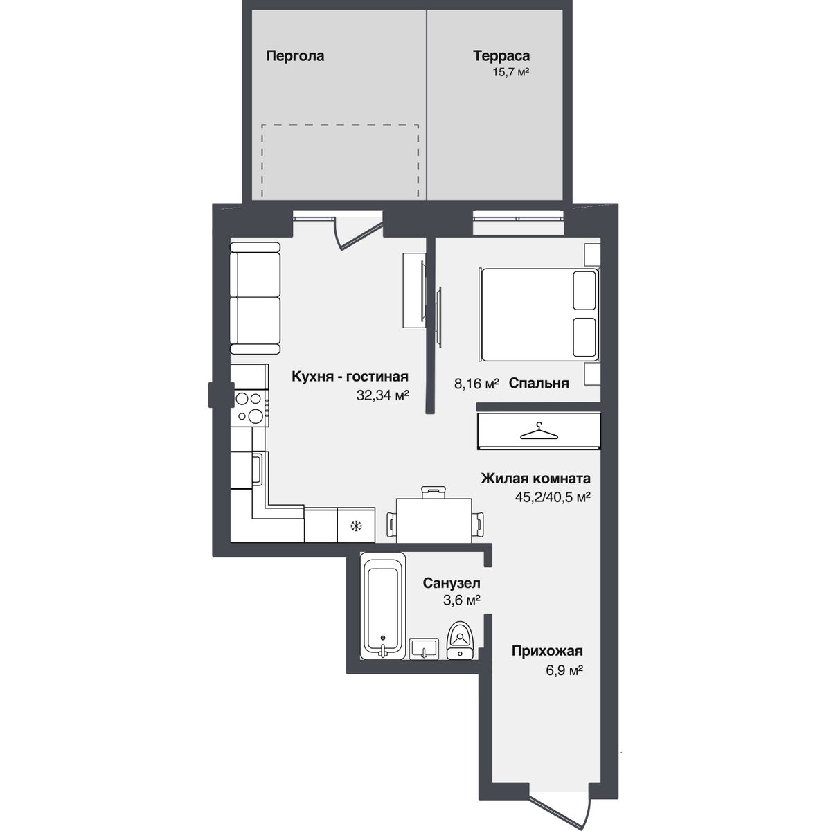 Планировка 2-комн.
