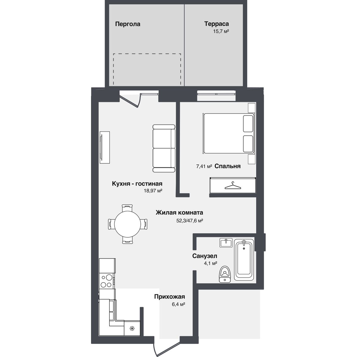 Планировка 2-комн.