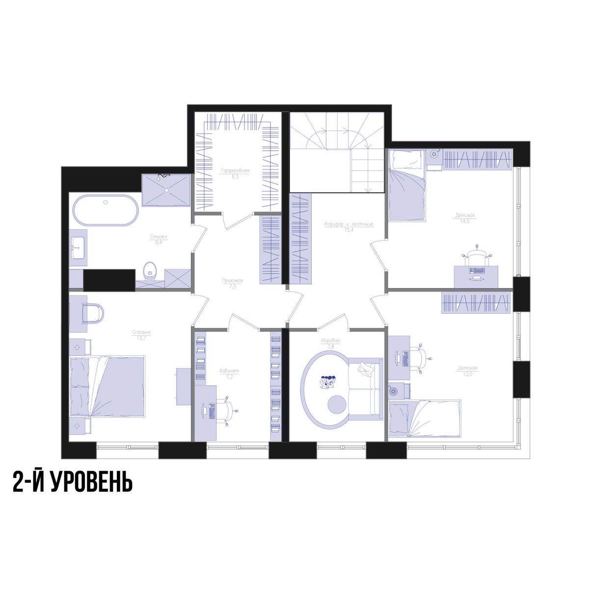 1-комнатная, 95.3 м², № 161 в Агат