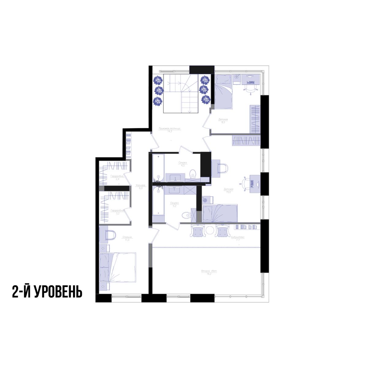 1-комнатная, 95.3 м², № 258 в Агат