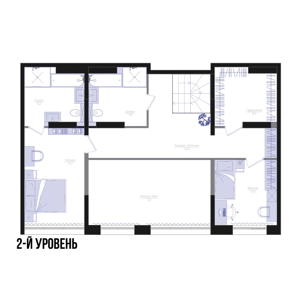 1-комнатная, 92.4 м², № 257 в Агат