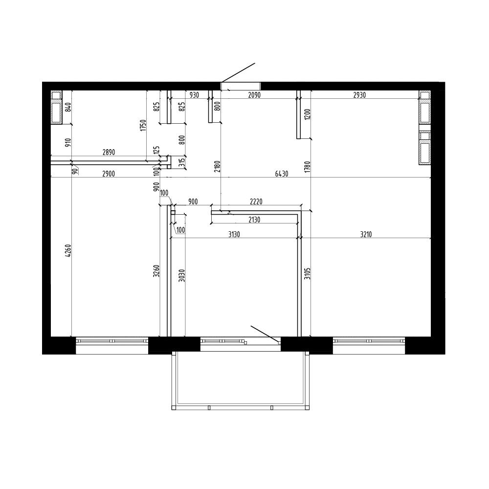1-комнатная, 56.2 м², № 19 в Поселок-парк Весна-4