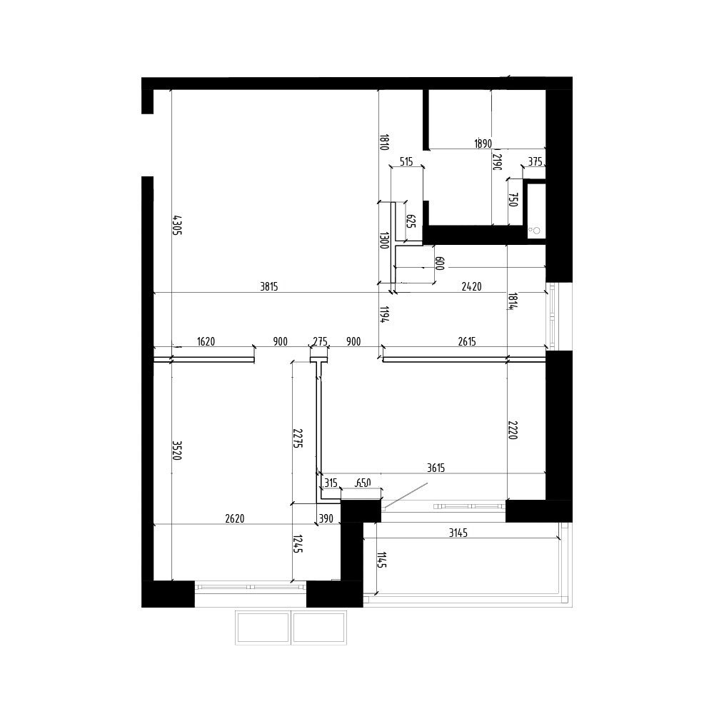 1-комнатная, 44.8 м², № 33 в Поселок-парк Весна-4