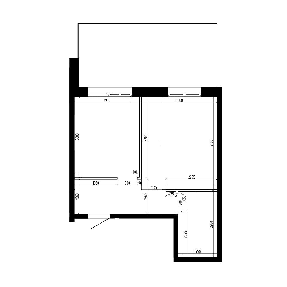 1-комнатная, 36.6 м², № 1 в Поселок-парк Весна-4