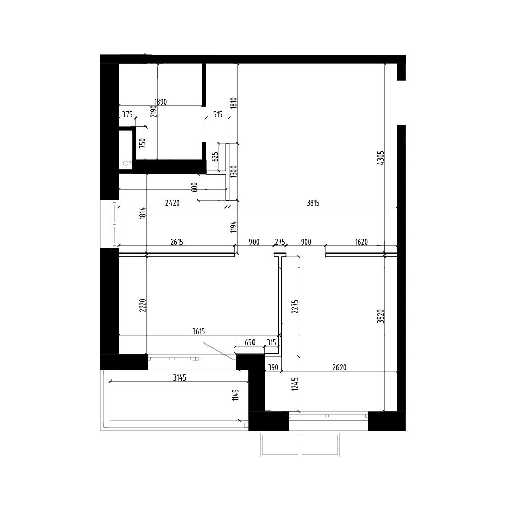 1-комнатная, 45.1 м², № 15 в Поселок-парк Весна-4