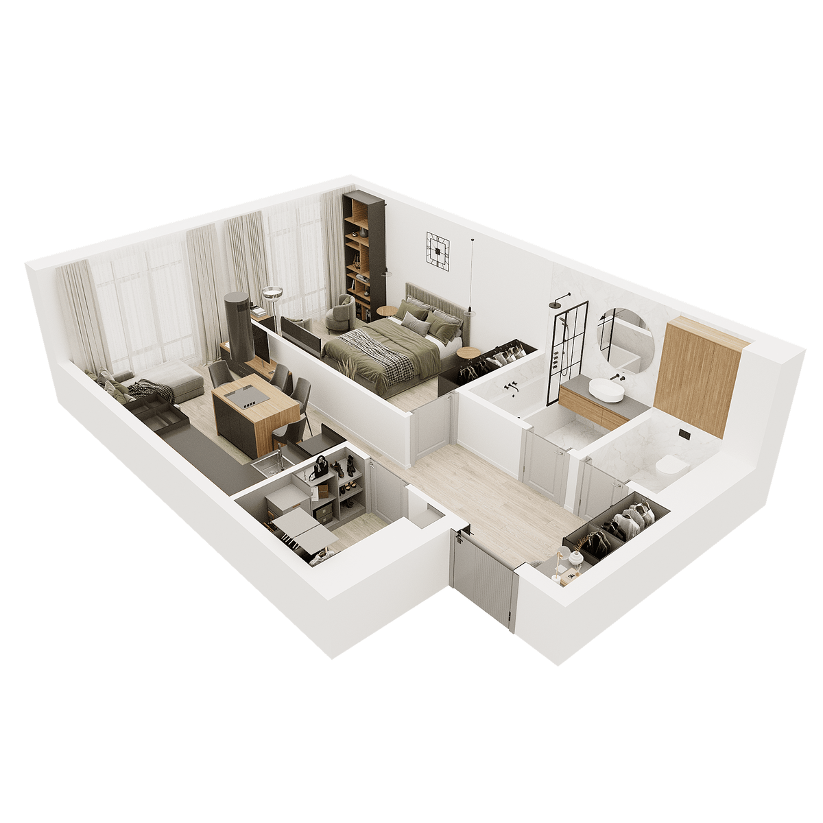 Планировка 1-комн. 21