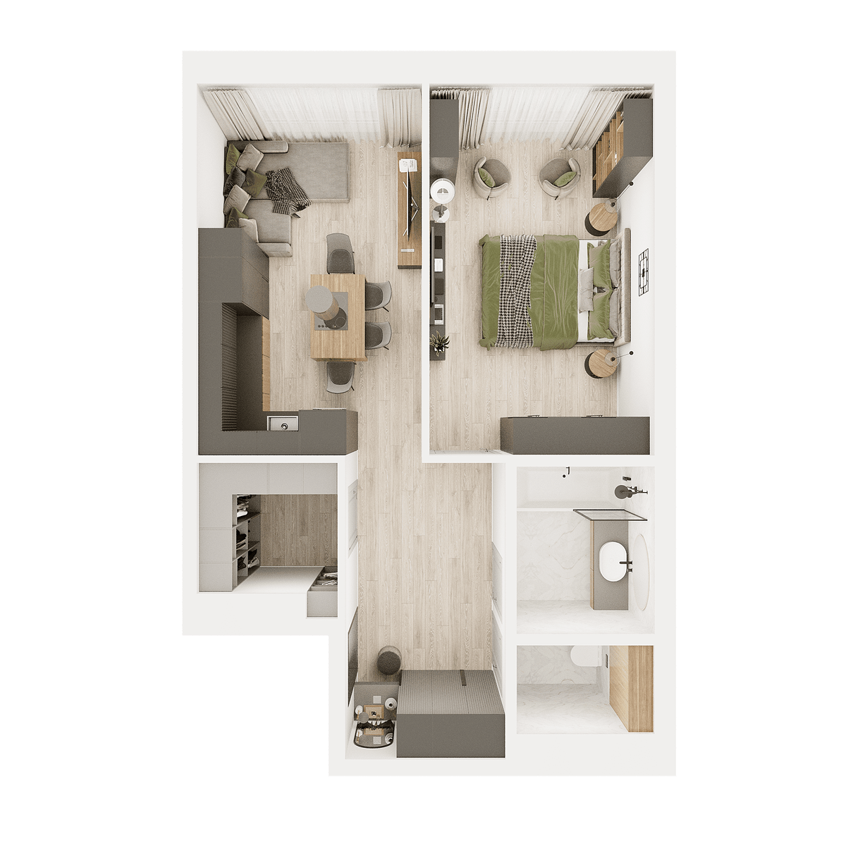 Планировка 1-комн. 5