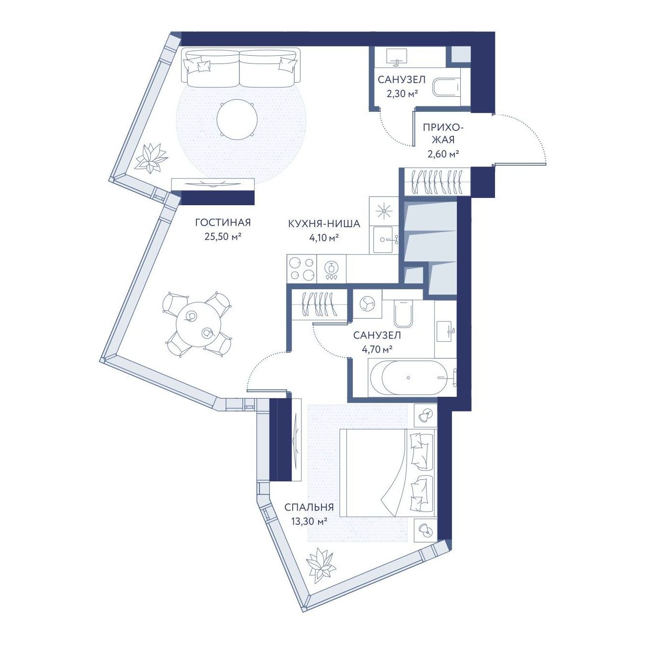 Планировка 2-комн.