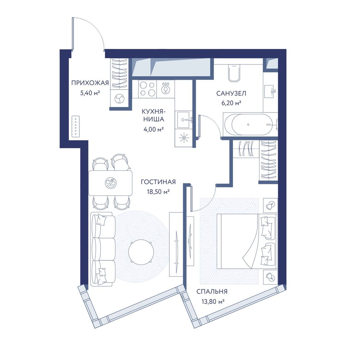 Планировка 2-комн.