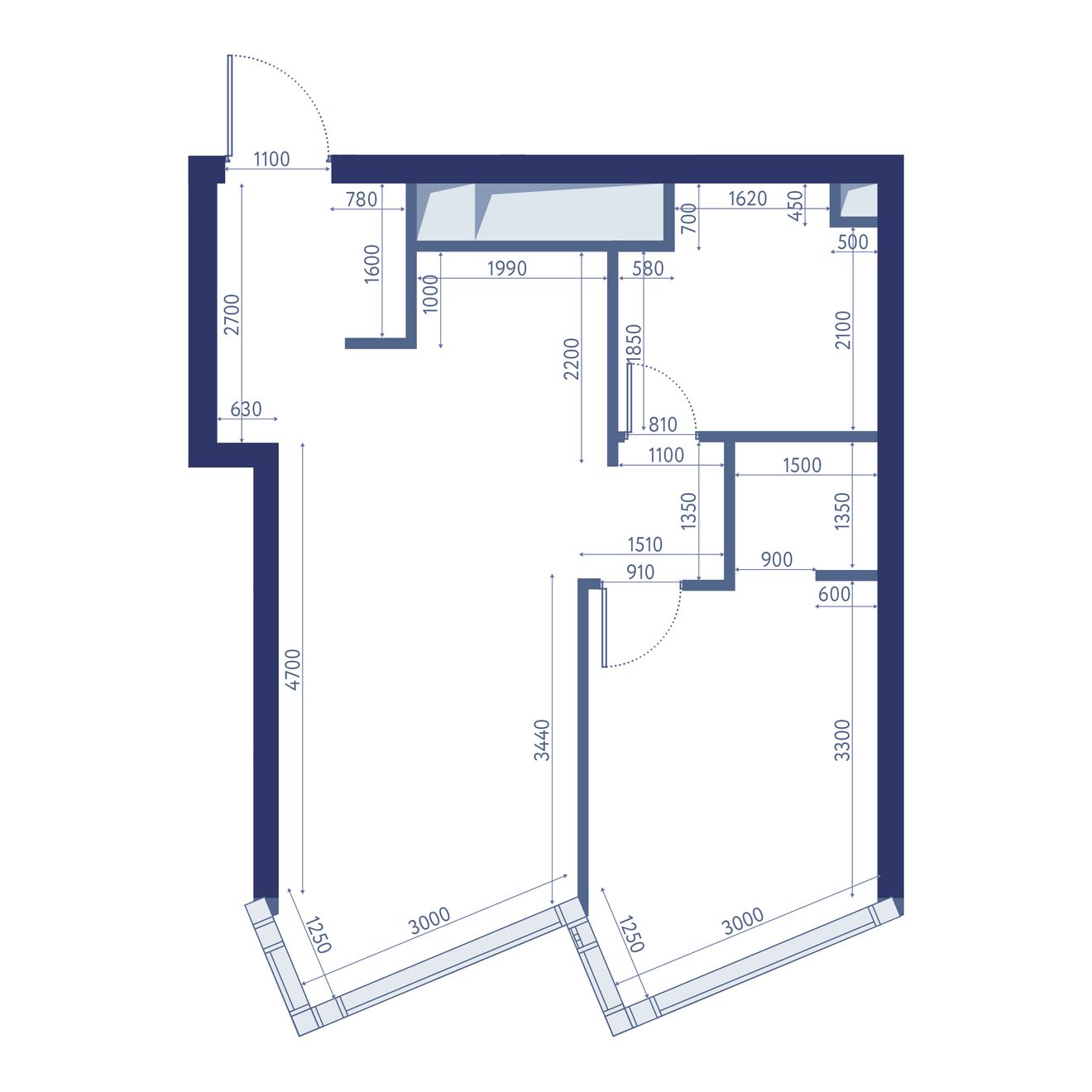 2-комнатная квартира, 48 кв.м, hideOUT, изображение-2
