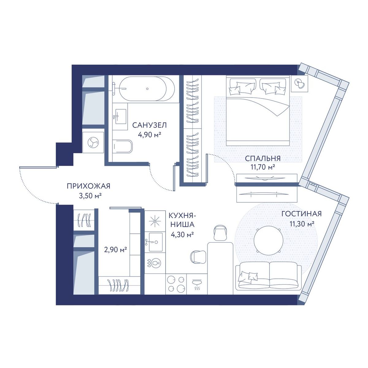 Планировка 2-комн.