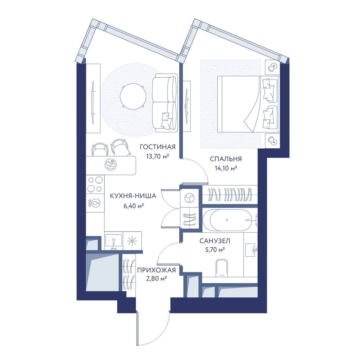 Планировка 2-комн.