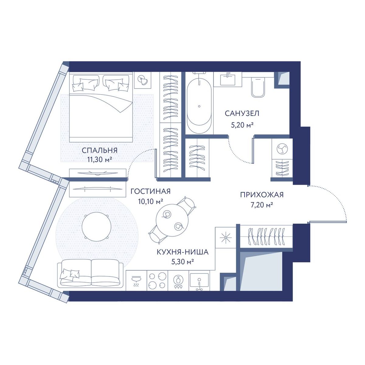Планировка 2-комн.