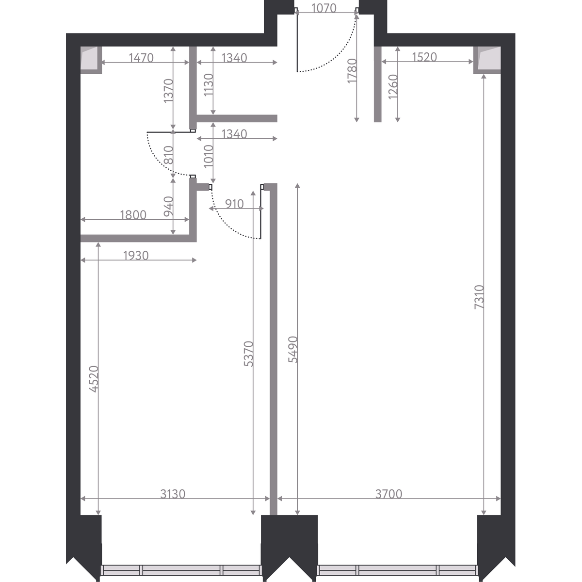 2-комнатная квартира, 57.2 кв.м, Hide, изображение-2