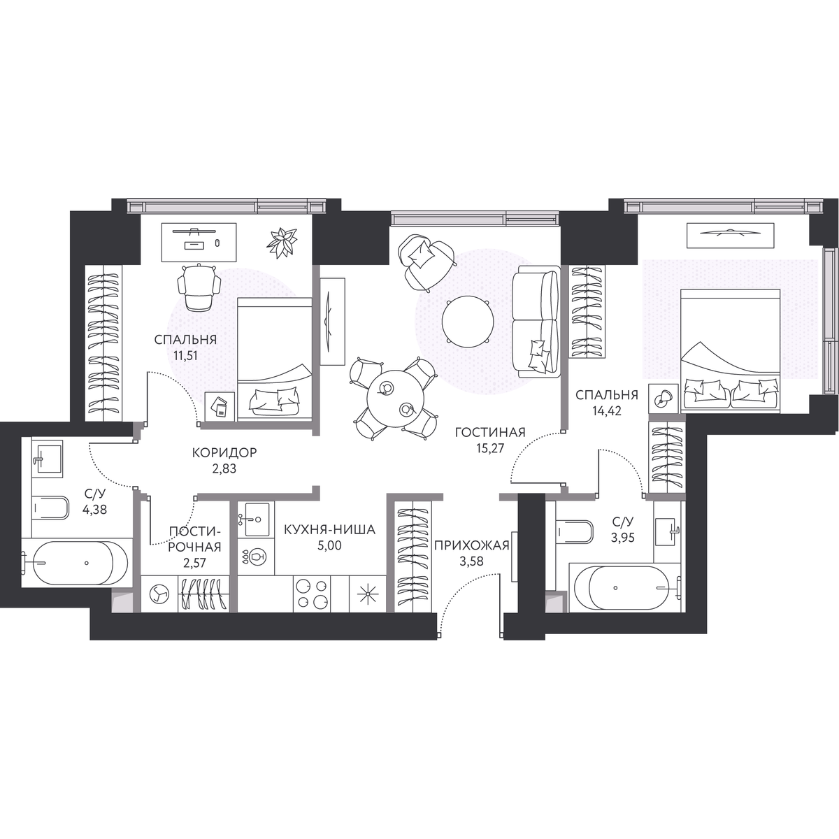 Планировка 3-комн.