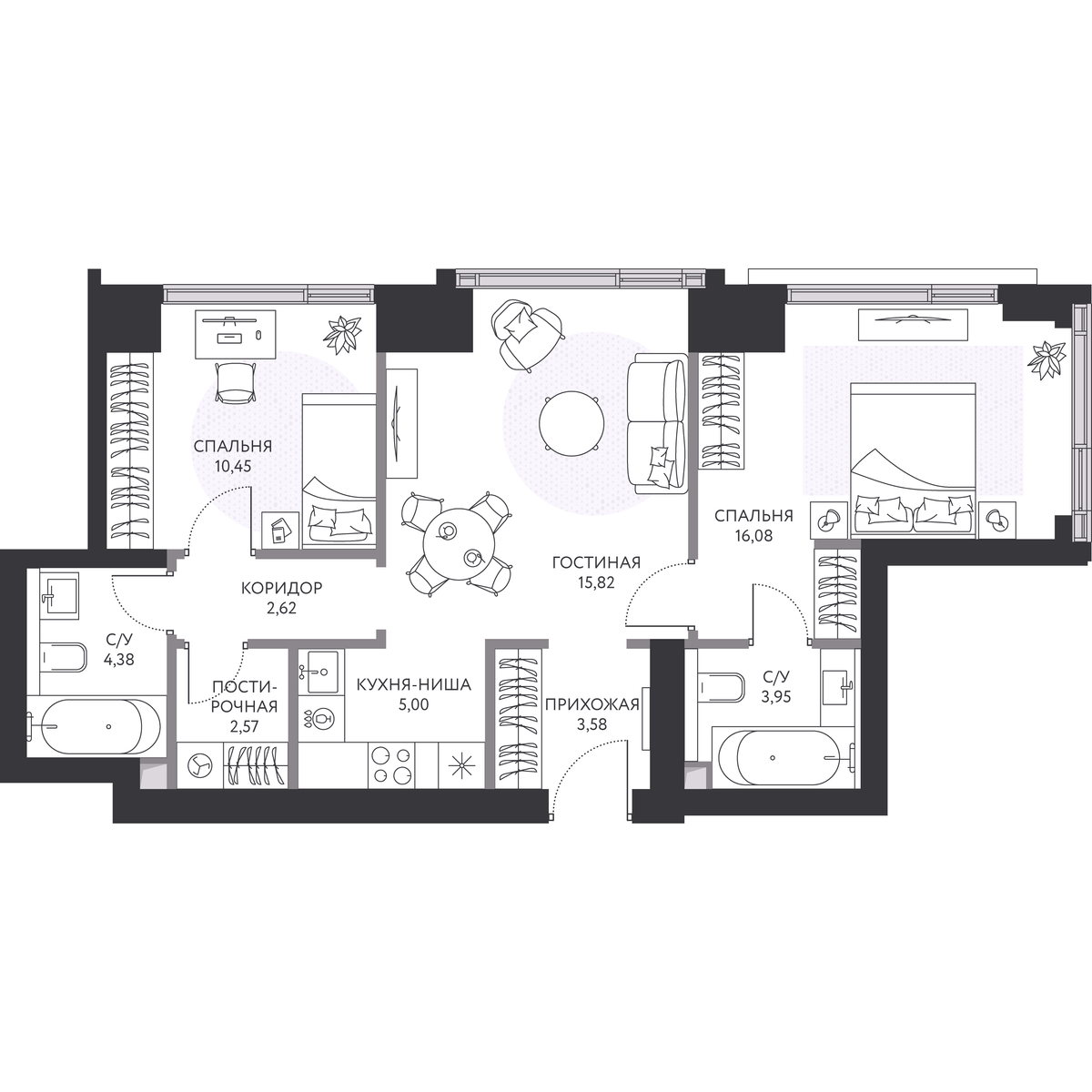 Планировка 3-комн.
