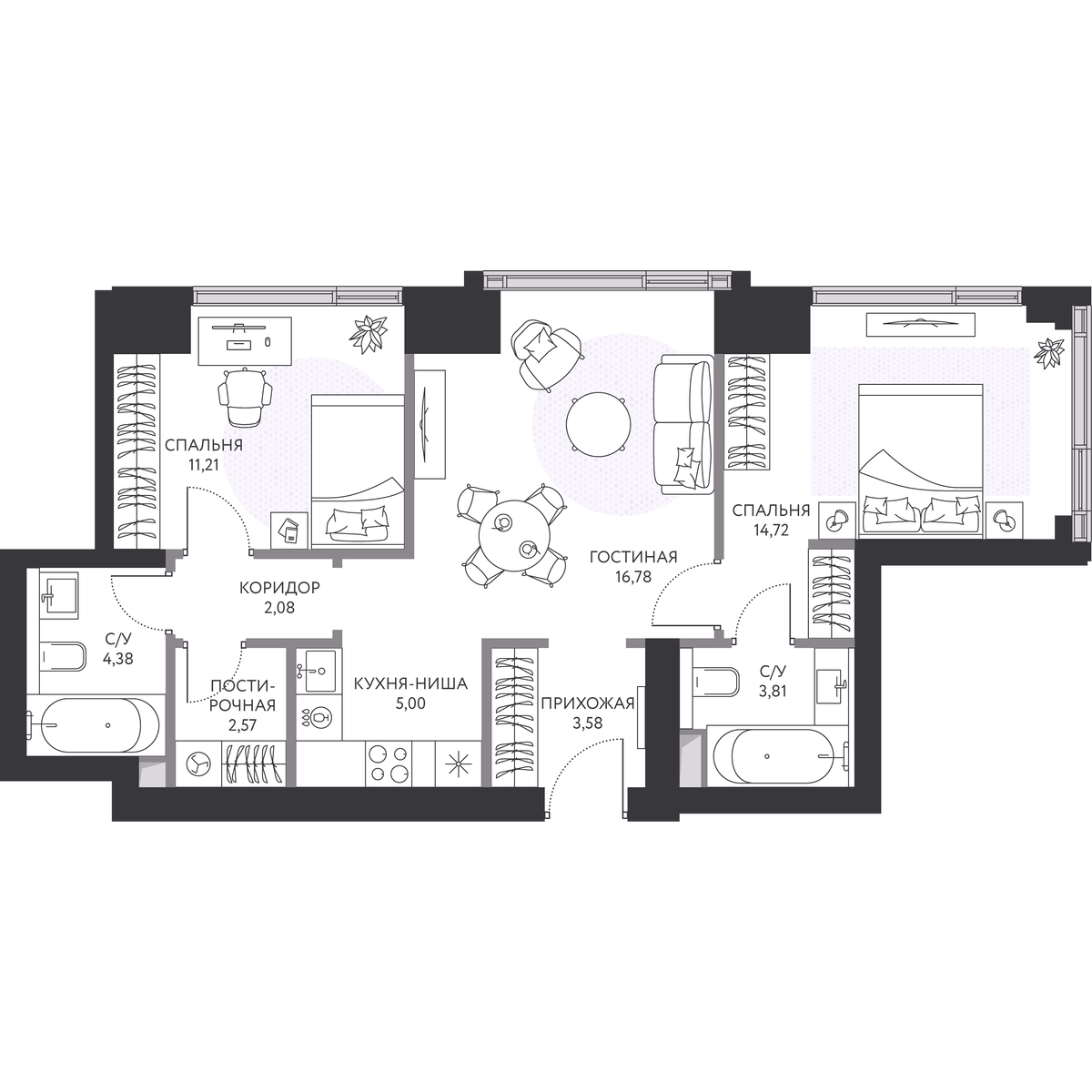 Планировка 3-комн.