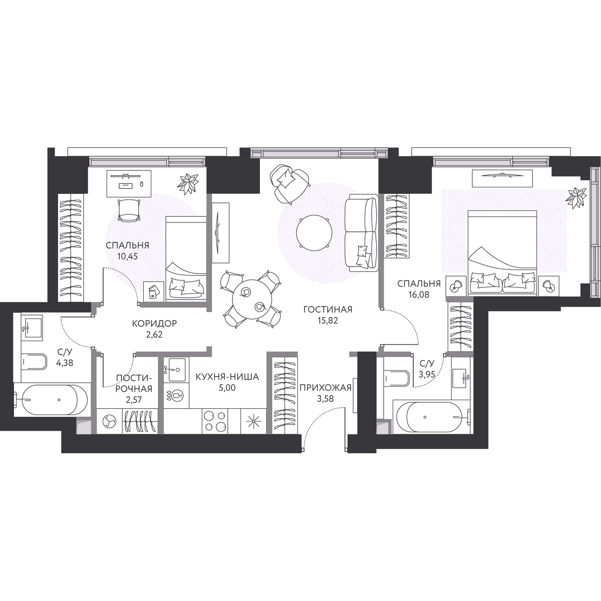 Планировка 3-комн.