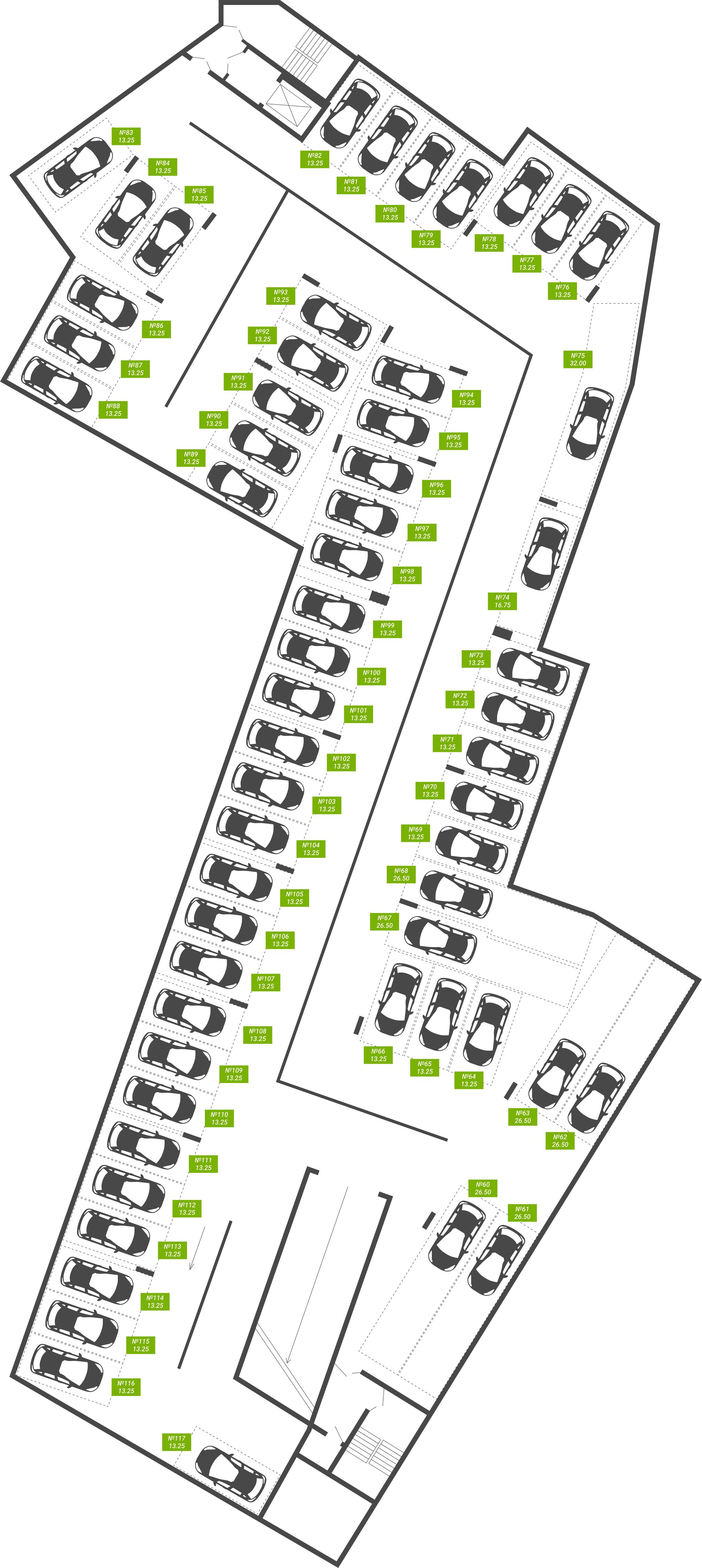 Паркинг, 1, этаж -2