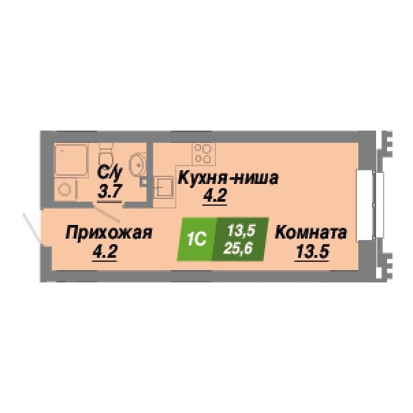 Планировка Студия