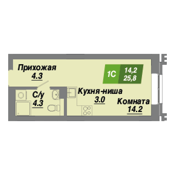 Планировка Студия