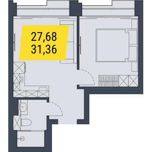Планировка 1-комн.