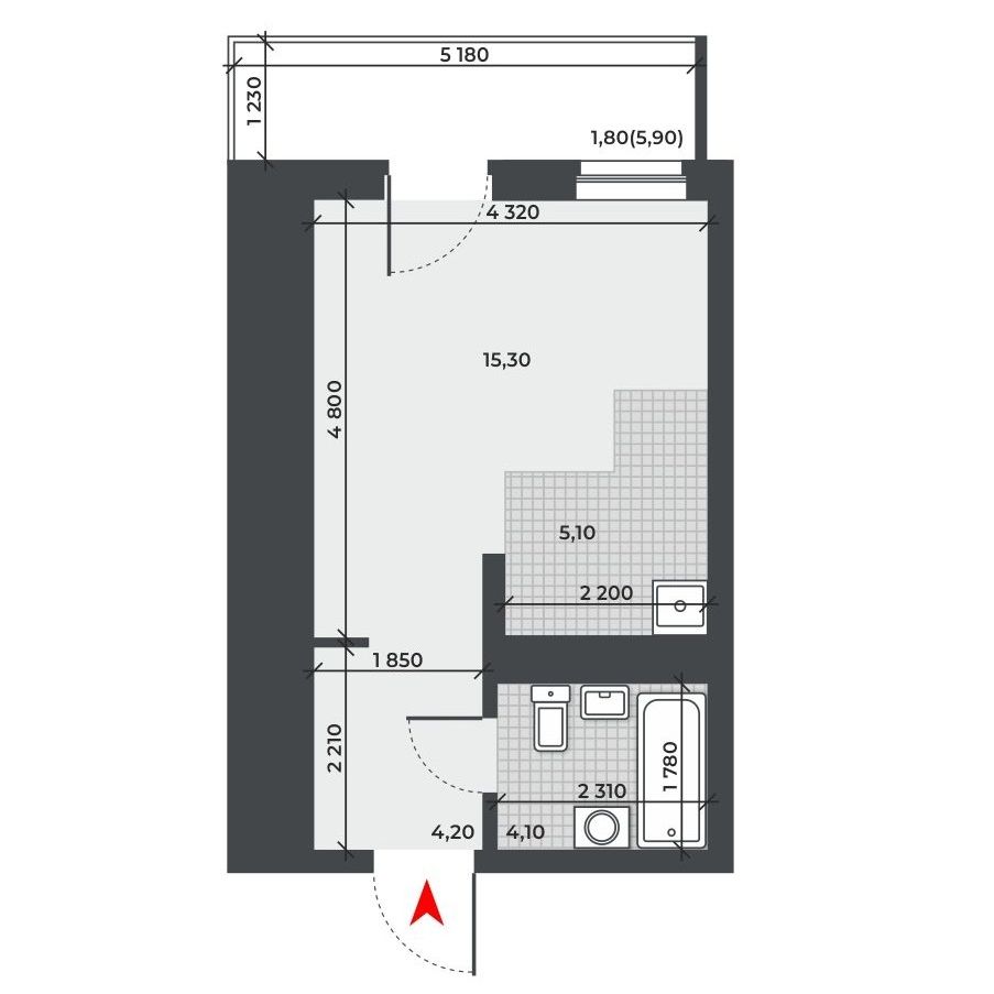 Планировка Студия