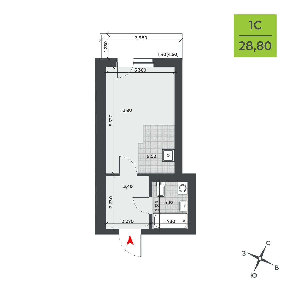 Планировка Студия