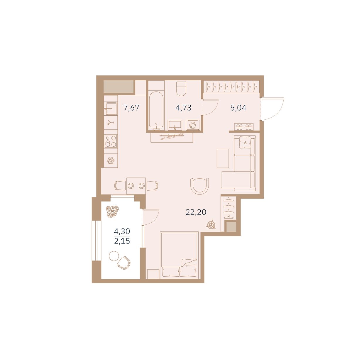 Планировка Студия