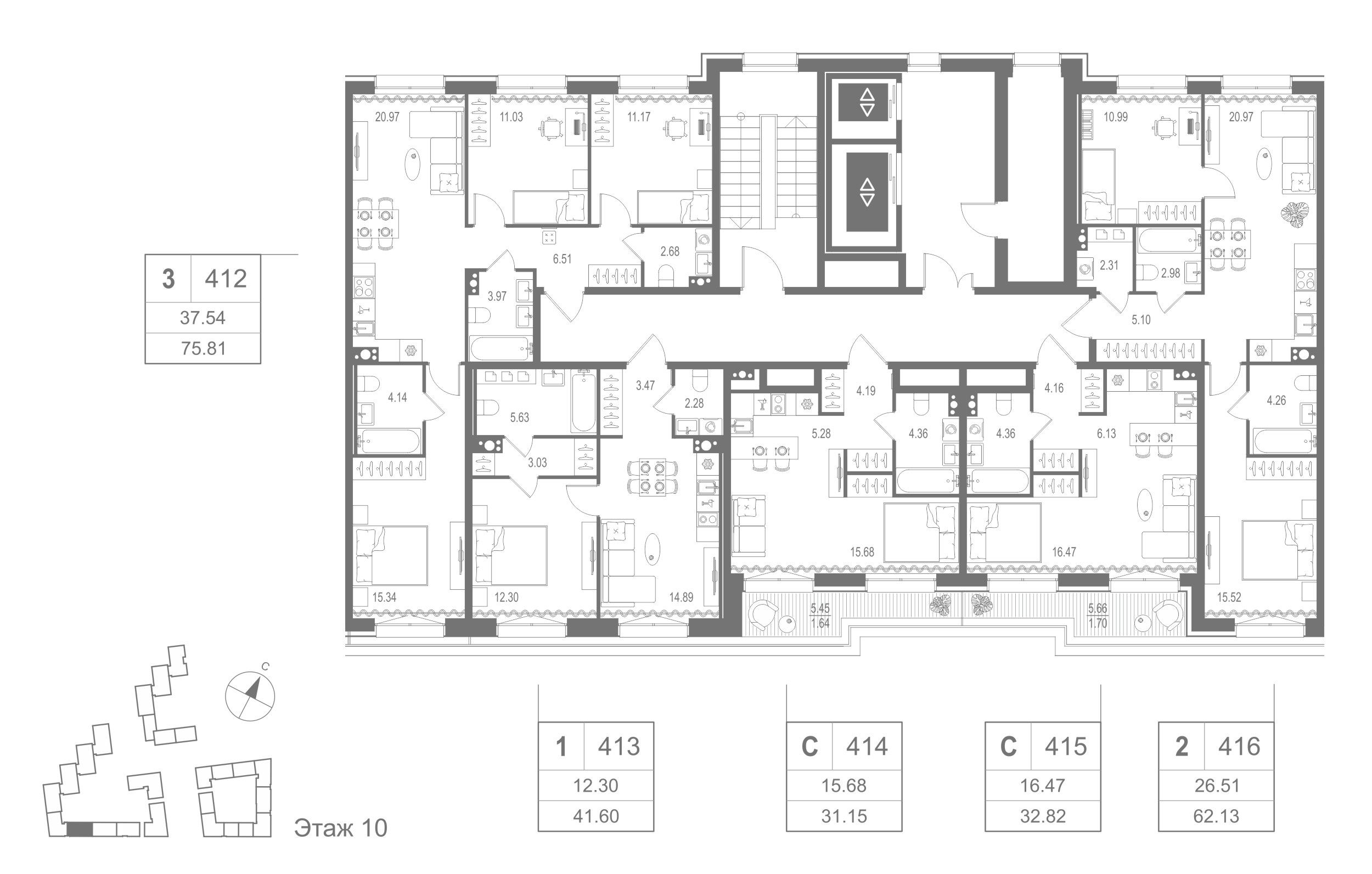 31.15 кв.м, Остров Первых Клубный квартал на Неве, изображение-3