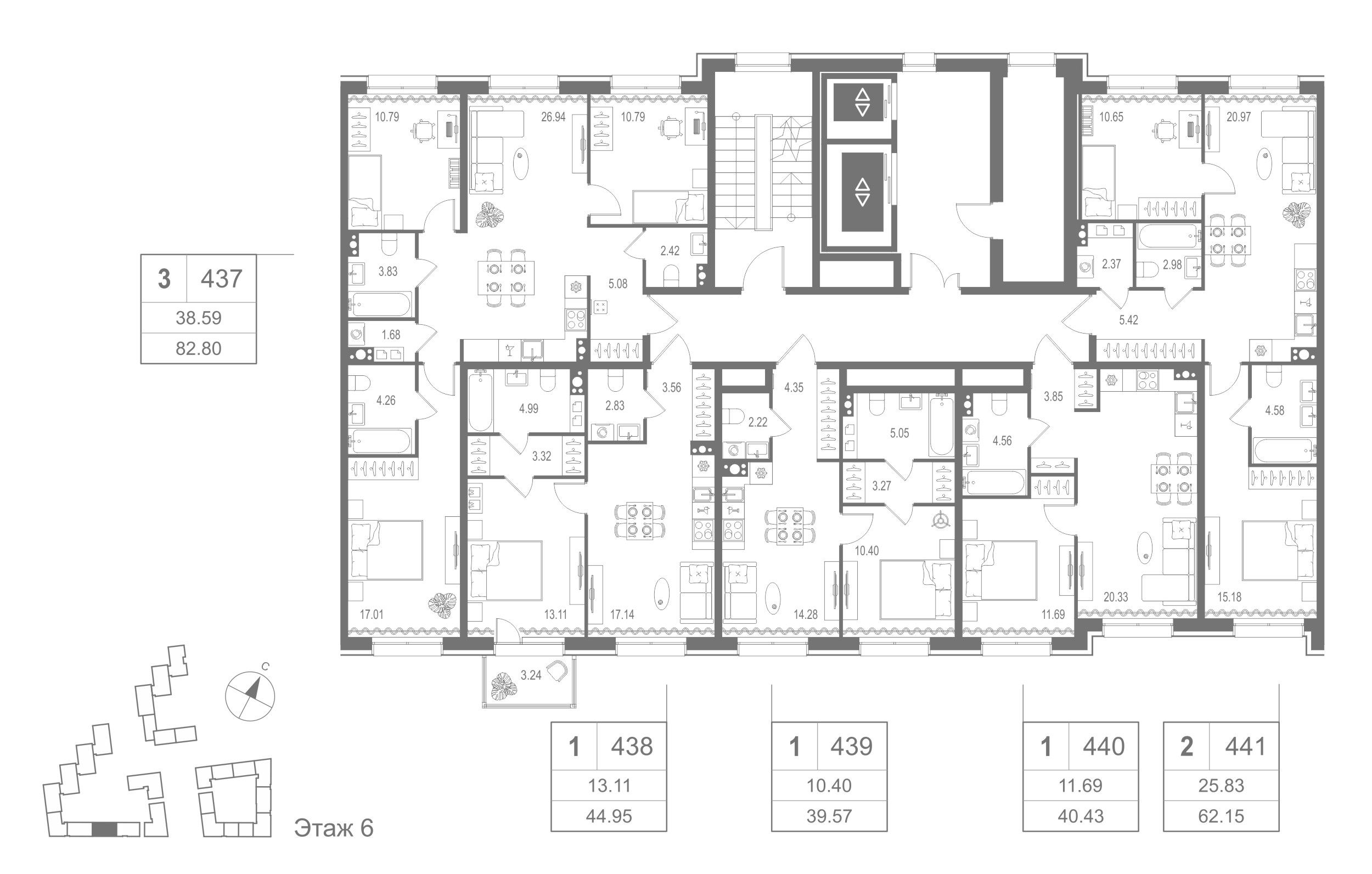 2-комнатная квартира, 62.15 кв.м, Остров Первых Клубный квартал на Неве, изображение-2