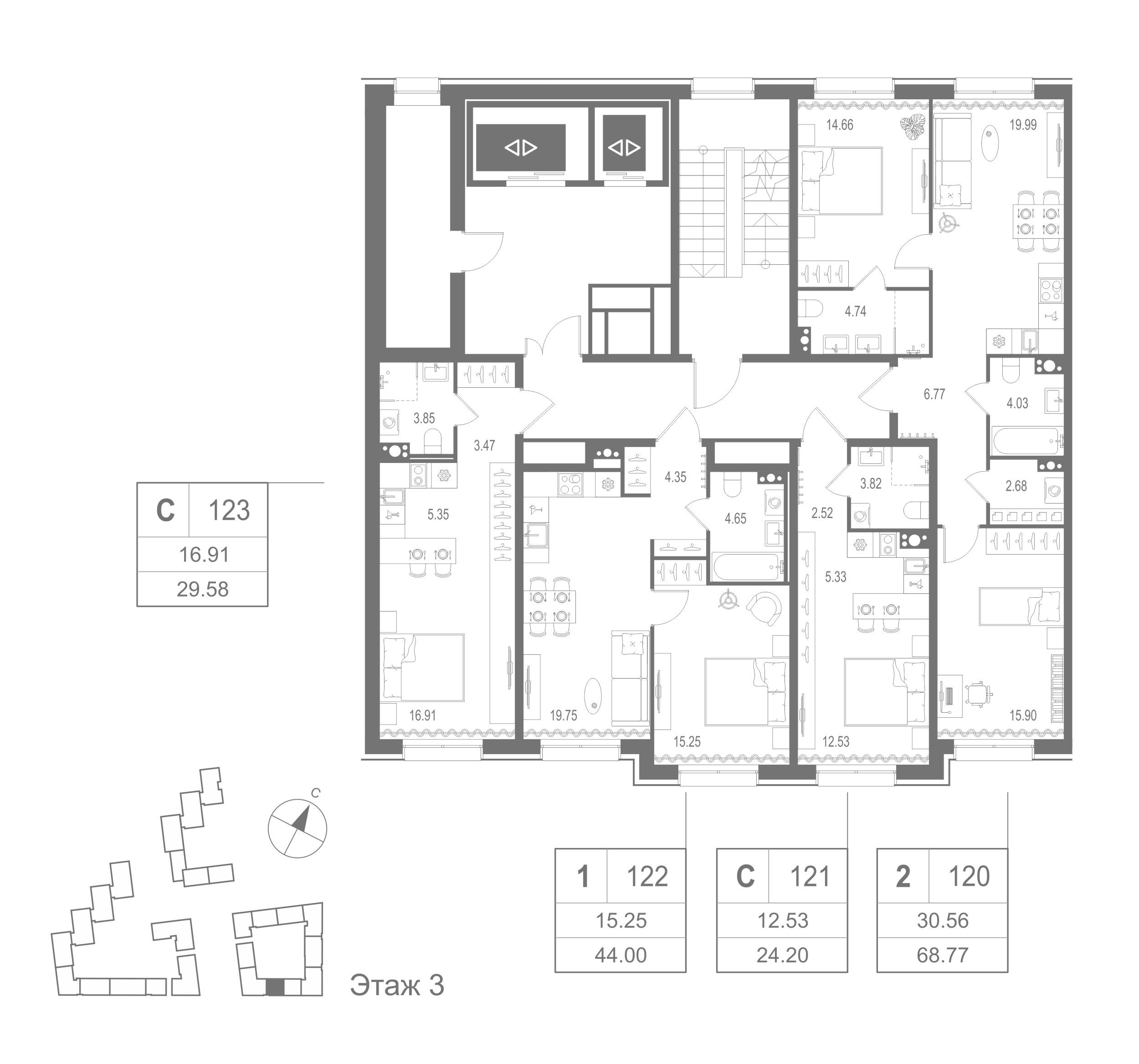 24.2 кв.м, Остров Первых Клубный квартал на Неве, изображение-3