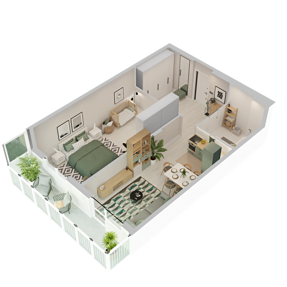 Планировка 2-комн. 3