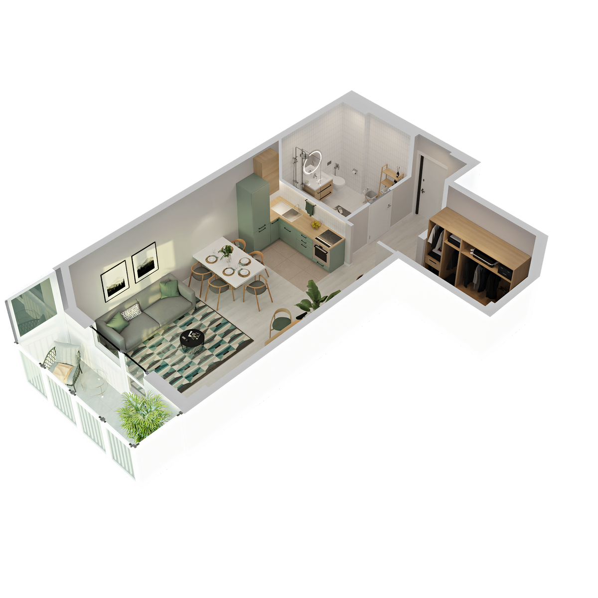 Планировка Студия 3